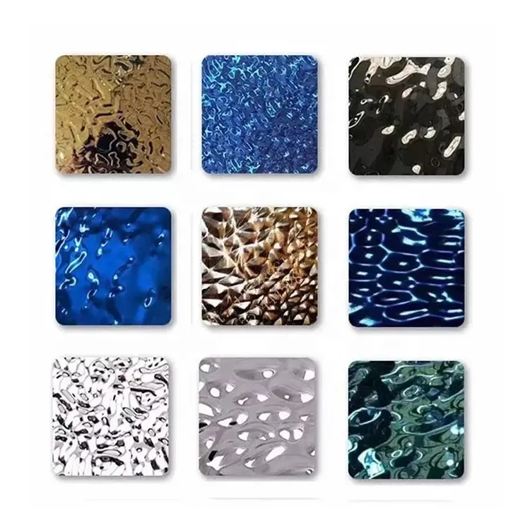 201304316L430 Mirror 8k No. 8 Water Ripple Decorative Stainless Steel Sheets